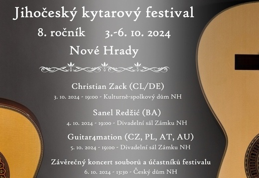 JIHOČESKÝ KYTAROVÝ FESTIVAL NOVÉ HRADY 2024